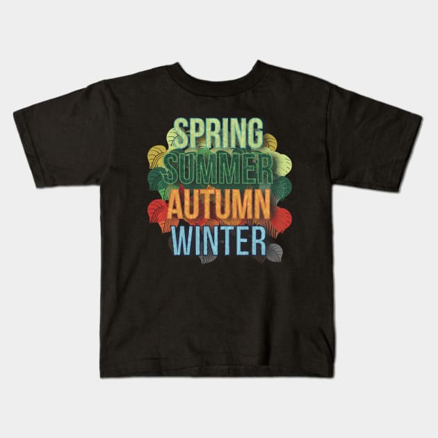 Seasons Kids T-Shirt by Dpe1974